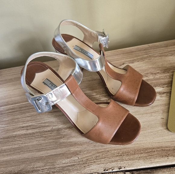 Prada Milano Block Sandals - Picture 1 of 6
